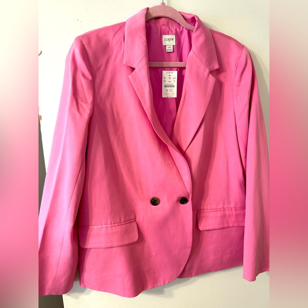 NWT J Crew Factory Size 10 Pink Blazer